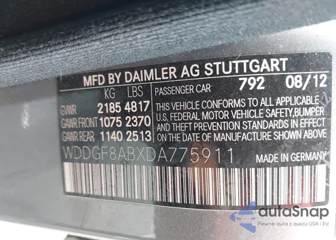2013 Mercedes-Benz C 300 Luxury 4Matic/Sport 4Matic from USA, damaged, VIN WDDGF8ABXDA775911